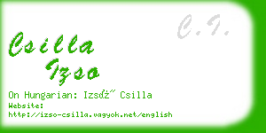 csilla izso business card